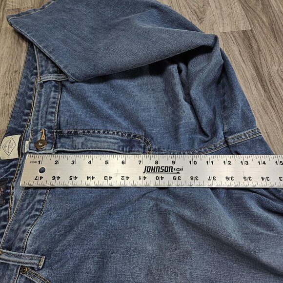 St Johns Bay Jeans Womens 24W Blue Denim Stretch High Rise Straight Leg Cropped - Picture 13 of 14